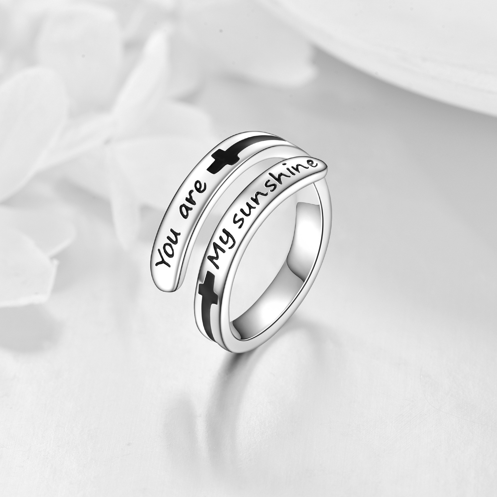 You Are My Sunshine Ring Sterling Silver Adjustable